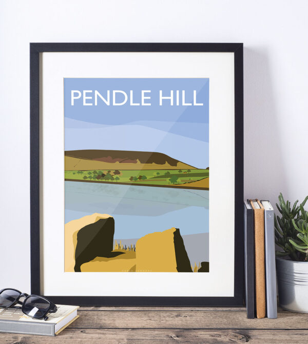 Pendle Hill Art Deco Print